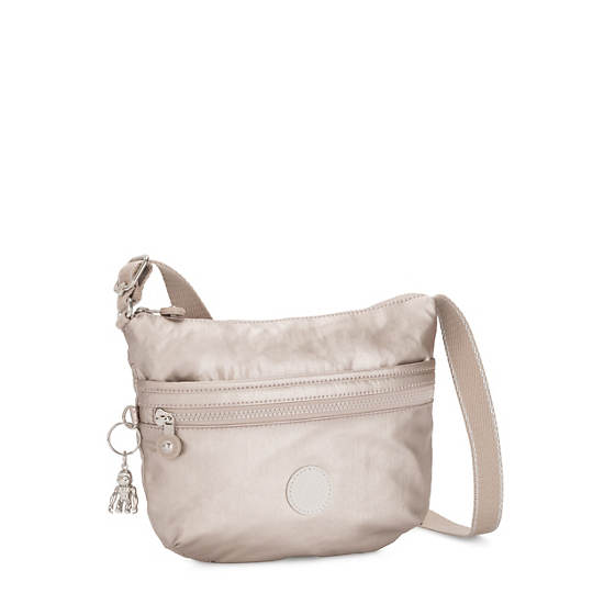 Sacs Crossbody Kipling Arto Small Metallic Beige | FR 2131NW